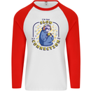 Sloth I'm Not Slow Funny Gaming Gamer Mens L/S Baseball T-Shirt White/Red