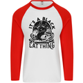 Its a Black Cat Thing Halloween Mens L/S Baseball T-Shirt White/Red