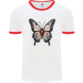 A Stunning Butterfly Mens Ringer T-Shirt White/Red