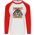 RPG Role Playing Games Cleric Dragons Mens L/S Baseball T-Shirt White/Red