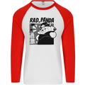 Rad Red Panda Japanese Cool Mens L/S Baseball T-Shirt White/Red