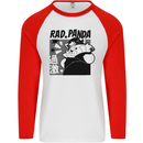 Rad Red Panda Japanese Cool Mens L/S Baseball T-Shirt White/Red