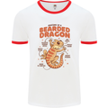 Bearded Dragon Anatomy Lizards, Reptiles, Mens Ringer T-Shirt White/Red