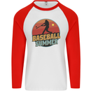 Baseball Summer Mens L/S Baseball T-Shirt White/Red
