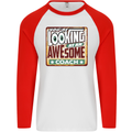 You're Looking at an Awesome Coach Mens L/S Baseball T-Shirt White/Red