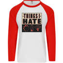 Bad Wifi Low Battery Lag Gaming Gamer Phone Mens L/S Baseball T-Shirt White/Red