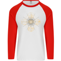 Celestial Elements Astrology Star Sign Mens L/S Baseball T-Shirt White/Red