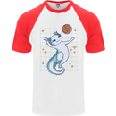 Axolotl Playing Volleyball Mens S/S Baseball T-Shirt White/Red