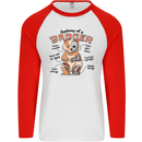 Anatomy of a Badger Funny Mens L/S Baseball T-Shirt White/Red