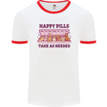 Dog Happy Pills Mens Ringer T-Shirt White/Red