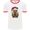 Christmas Cocker Spaniel Xmas Dog Mens Ringer T-Shirt White/Red