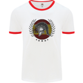 Spain Bodybuilding Flag Gym Training Spanish Mens Ringer T-Shirt White/Red