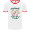 Goataholic On the Way to Get More Goats Mens Ringer T-Shirt White/Red