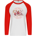 Mother's Day I Was Normal Five Kids Ago Mens L/S Baseball T-Shirt White/Red