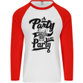 A Party Without Beer Alcohol Funny Beer Gin Mens L/S Baseball T-Shirt White/Red