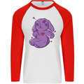 A Voodoo Doll Rabbit Mens L/S Baseball T-Shirt White/Red