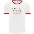 Evolution Of Music Players Vinyl MP3 CD Mens Ringer T-Shirt White/Red