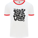 Black Unity Black Lives Matter Juneteenth Mens Ringer T-Shirt White/Red