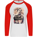 Pablo Escobar Me Matan Limon Mens L/S Baseball T-Shirt White/Red