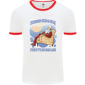 Christmas Santa Claus Needs a Break Xmas Mens Ringer T-Shirt White/Red