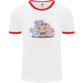 Axolottle Pumpkin Cute Halloween Kawaii Mens Ringer T-Shirt White/Red