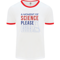 A Moment of Science Please Funny Chemistry Mens Ringer T-Shirt White/Red