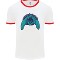 Alligator Snapping Turtle Mens Ringer T-Shirt White/Red