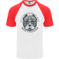 My American Bully is My Bodyguard Dog Mens S/S Baseball T-Shirt White/Red