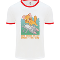 Fart Wasnt That Bad Funny Flatulence Cat Farting Mens Ringer T-Shirt White/Red