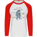 The Anatomy of Bigfoot Mens L/S Baseball T-Shirt White/Red