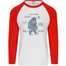 The Anatomy of Bigfoot Mens L/S Baseball T-Shirt White/Red