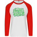 Too Cute to Pinch St. Patrick's Day Mens L/S Baseball T-Shirt White/Red