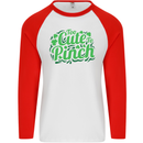 Too Cute to Pinch St. Patrick's Day Mens L/S Baseball T-Shirt White/Red