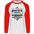Romantic Walks Hardware Store Tradesman DIY Mens L/S Baseball T-Shirt White/Red