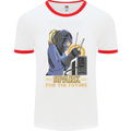 Future Spark Female Welder Welding Mens Ringer T-Shirt White/Red