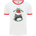 Christmas Gamer Pyjama Video Game Joypad Xmas Mens Ringer T-Shirt White/Red