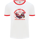 Christmas Funny Santa Trust Xmas Believe Mens Ringer T-Shirt White/Red