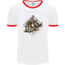 A Steampunk Fish Mens Ringer T-Shirt White/Red