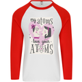 My Atoms Love Your Atoms Valentine's Day Mens L/S Baseball T-Shirt White/Red