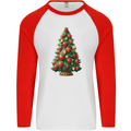 Strawberry Christmas Tree Xmas Mens L/S Baseball T-Shirt White/Red