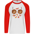 Girls Trip Fancy Dress Costume Holiday Mens L/S Baseball T-Shirt White/Red