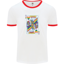LGBT Queen Funny Gay Pride Mens Ringer T-Shirt White/Red