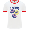 Air Hockey Legend Funny Mens Ringer T-Shirt White/Red