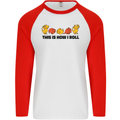 This Is How I Roll RPG Role Playing Game Mens L/S Baseball T-Shirt White/Red