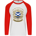 All Men Are Born Equal Scotland Scottish Mens L/S Baseball T-Shirt White/Red