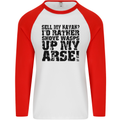 Sell My Kayak? Funny Kayaking Mens L/S Baseball T-Shirt White/Red