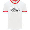 Dinghy Rapids White Water Rafting Whitewater Mens Ringer T-Shirt White/Red