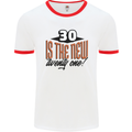 30th Birthday 30 is the New 21 Funny Mens Ringer T-Shirt White/Red
