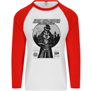 Jack the Ripper Halloween Horror Movie Mens L/S Baseball T-Shirt White/Red