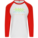 Electrocardiography Music Abby Road Mens L/S Baseball T-Shirt White/Red